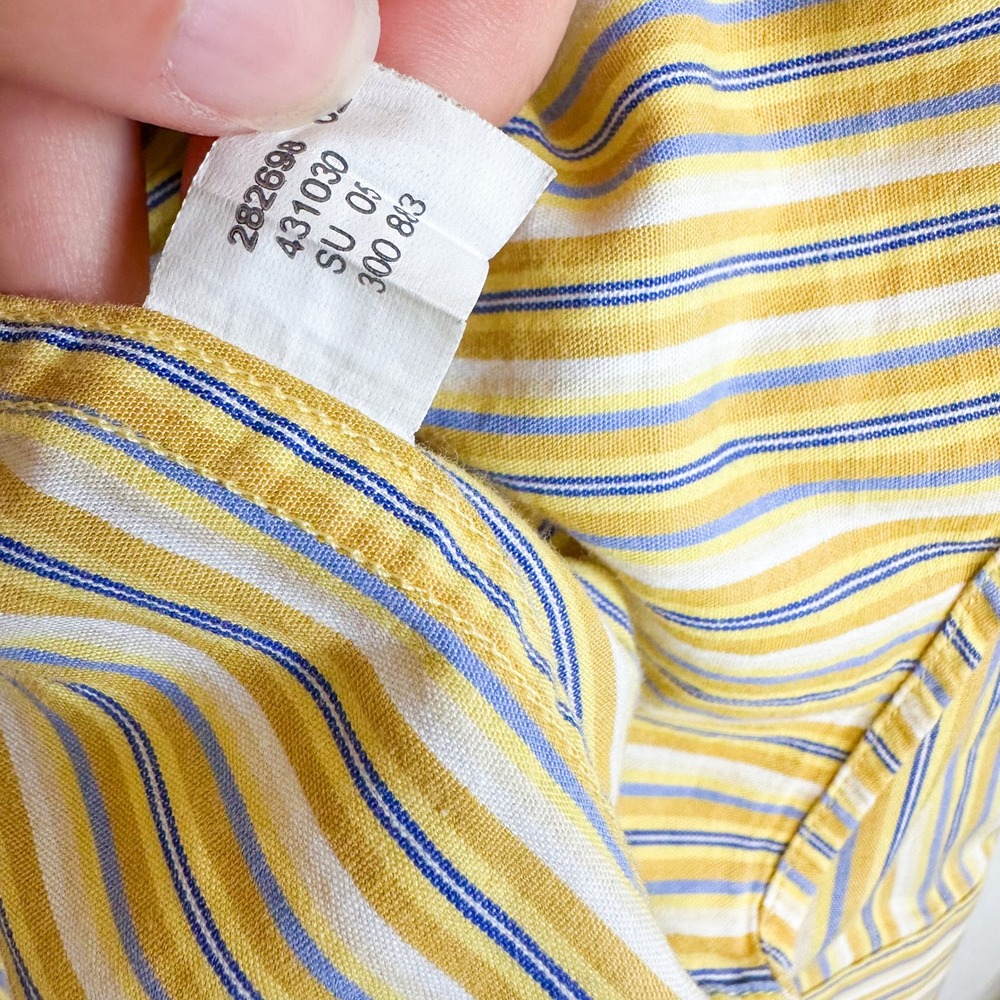 Banana Republic | Mens 100% Cotton Striped Button Down Long Sleeve Shirt - Picture 4 of 4